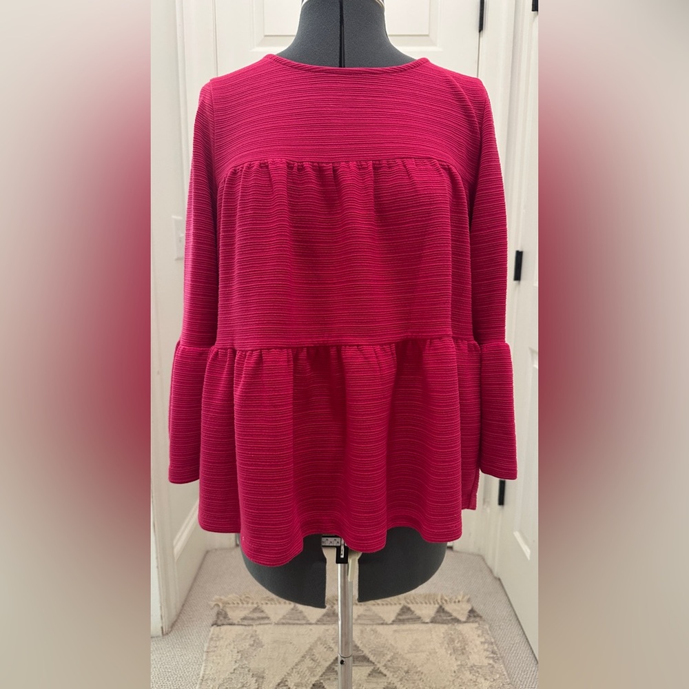 J. Crew Vibrant Pink Blouse